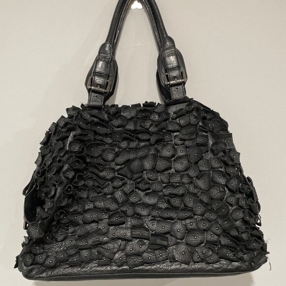 Kenneth Cole Black Bag with Floral Patterns - Picture 3 of 16